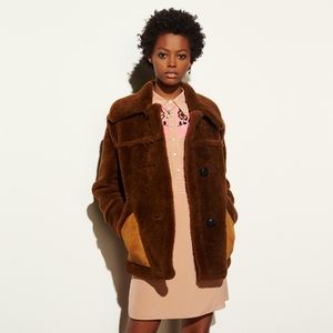 Coach 1941 Shearling Lambskin Coat Sz 2